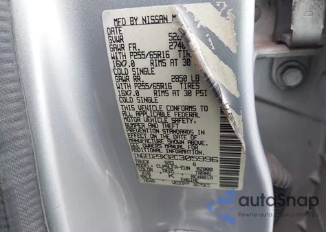 2002 Nissan Frontier Se-V6 z USA, uszkodzony, nr VIN 1N6ED29X32C305996